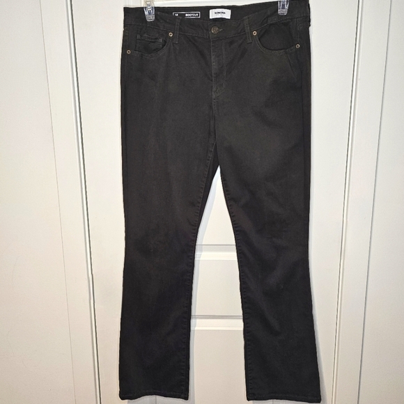Sonoma Hunter Green Soft Cotton Viscose Blend Minimalist Jeans Size 16 - Picture 1 of 10